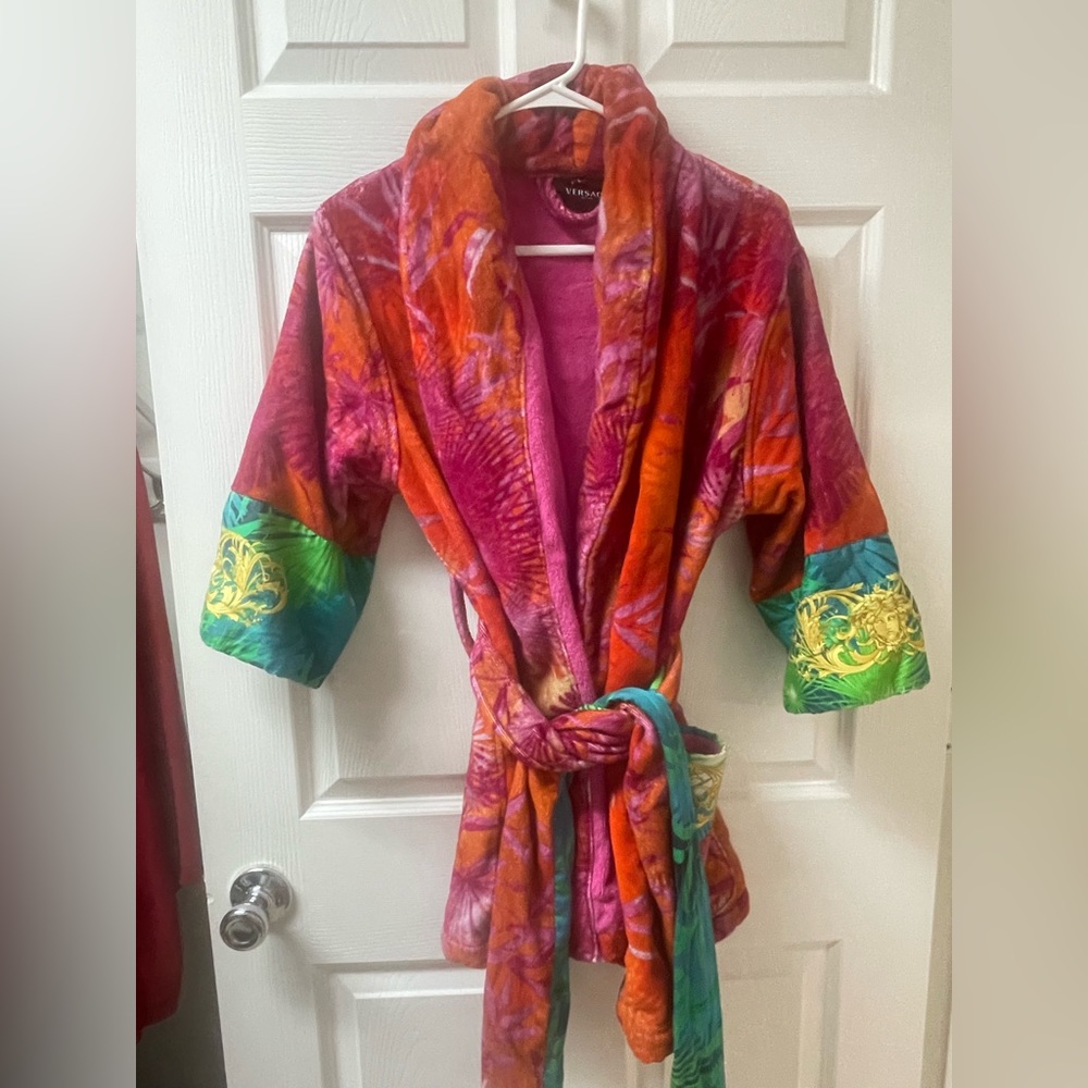 Versace Terry Short Robe Large